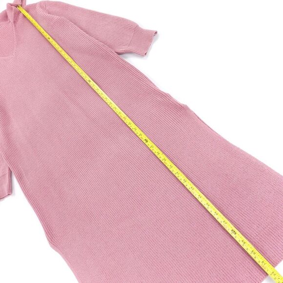 NEW Free People Claudia Sweater Hoodie Knit Midi Dress Pink Beachy Boho Lounge - Picture 5 of 9